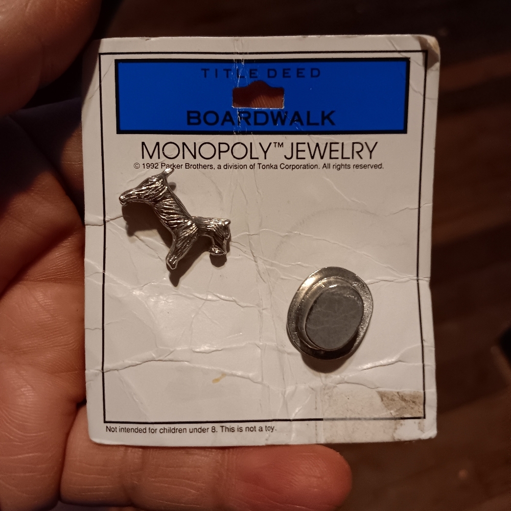 🦚Monopoly Boardwalk Jewelry Dog  And Hat Pins